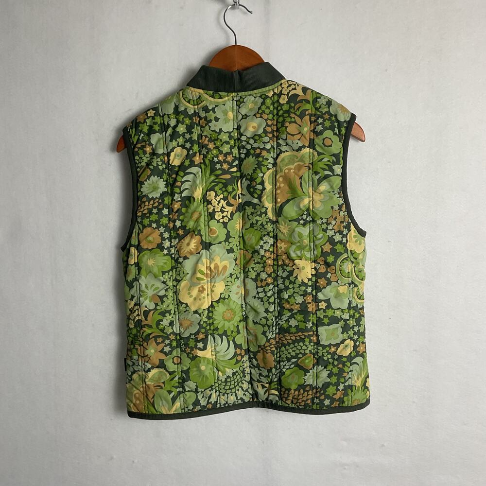 Patagonia Vintage Womens Floral Quilted Vest Full Zip XS - Picture 7 of 9